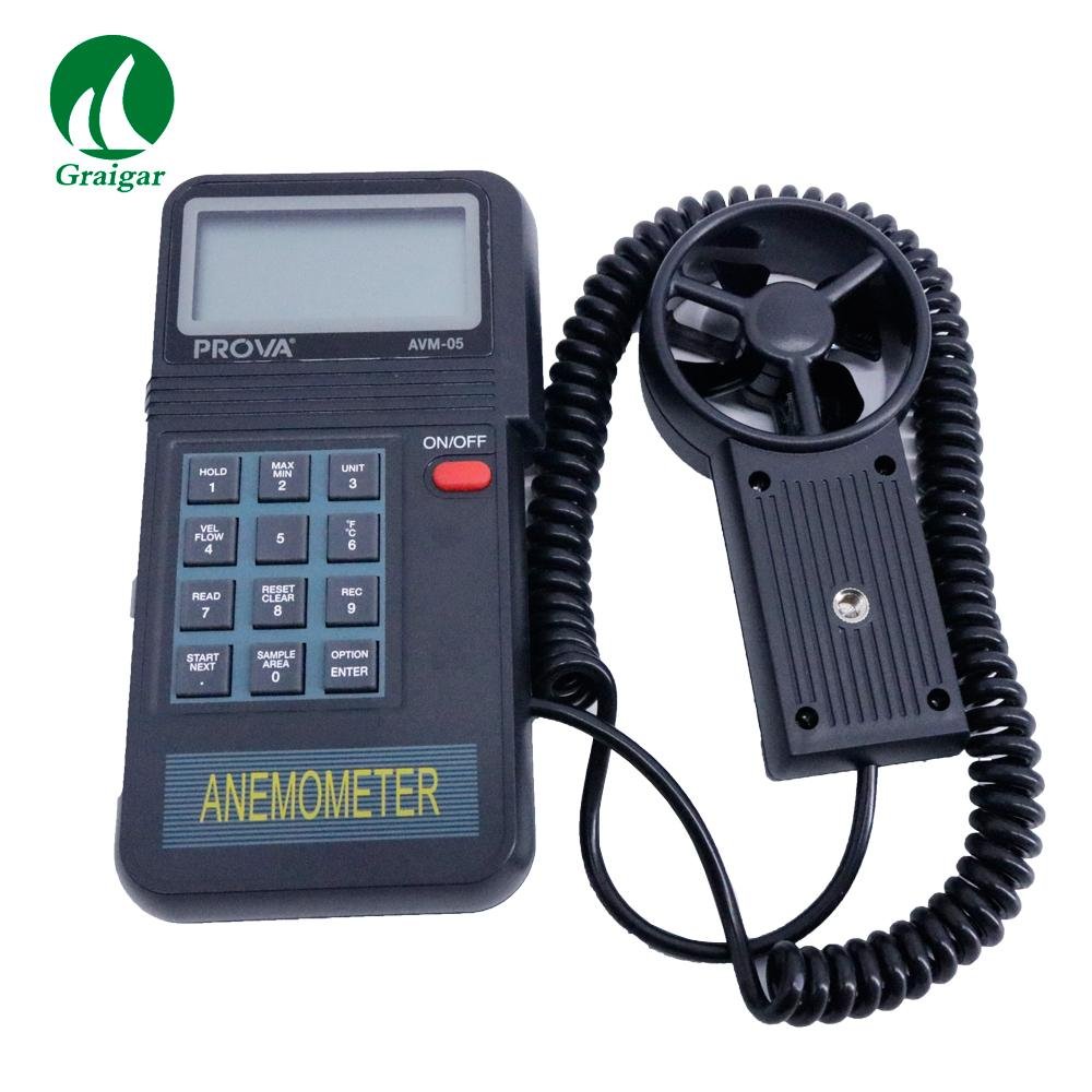 AVM-05 Digital Anemometer K Type Thermocouple Flow/Temperature Meter 1