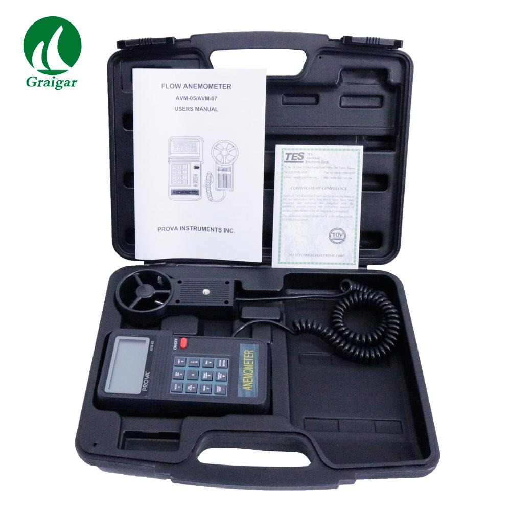 AVM-05 Digital Anemometer K Type Thermocouple Flow/Temperature Meter 2