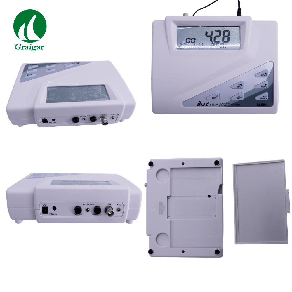 AZ86501 Digital Laboratory Benchtop Meter Multi Water Quality Meter PH/mV/Temper 6