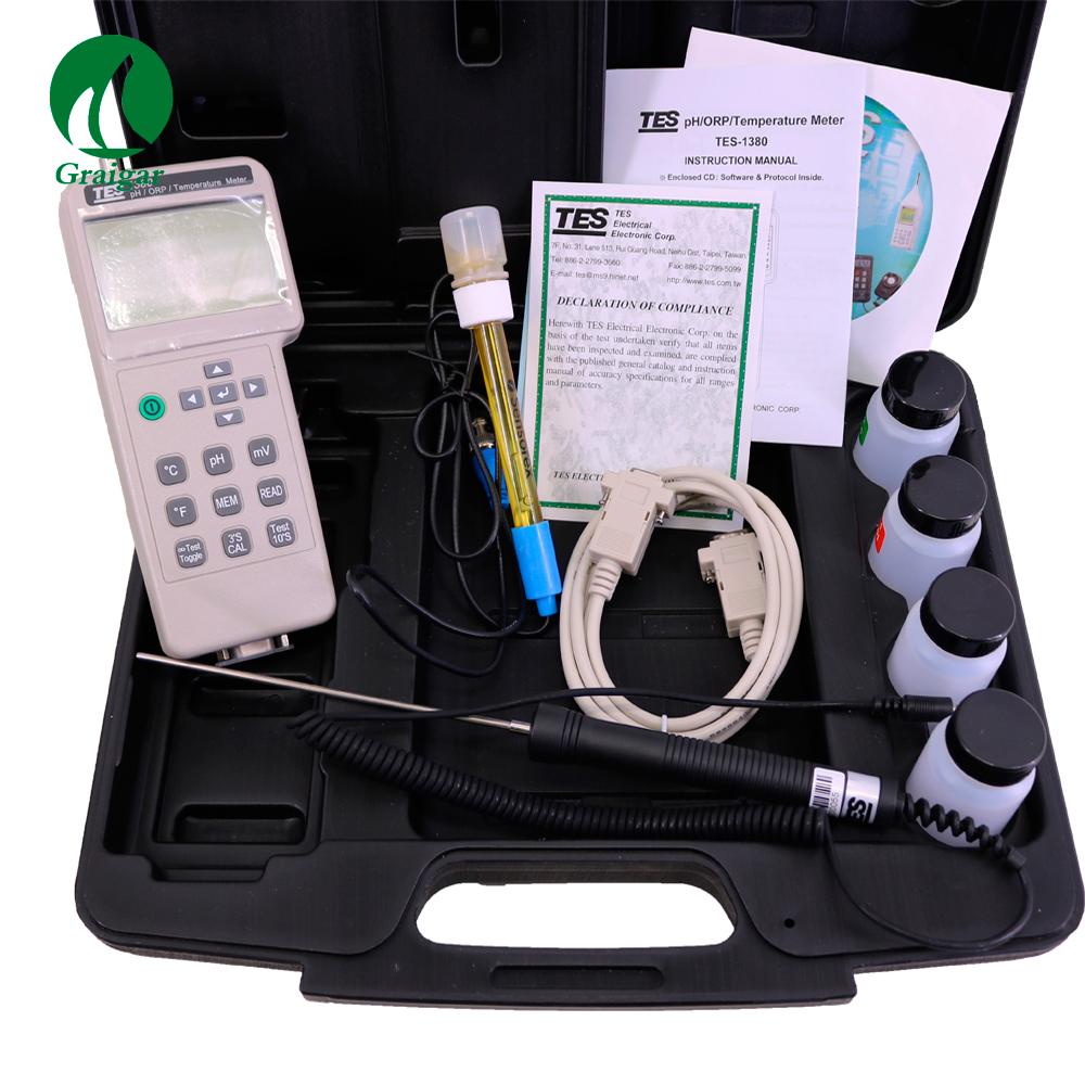 TES-1380K PH/ORP/Temperature Meter Water Quality Meter TES1380K 4