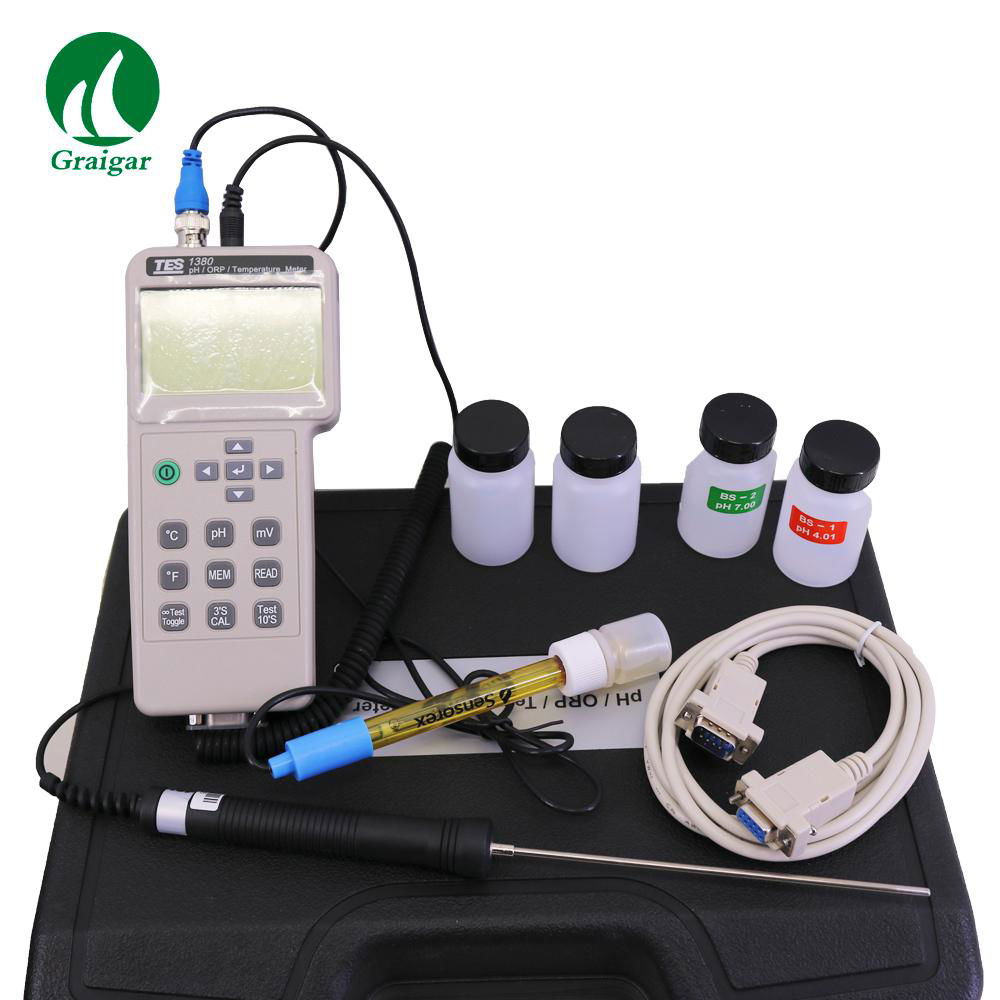 TES-1380K PH/ORP/Temperature Meter Water Quality Meter TES1380K 3