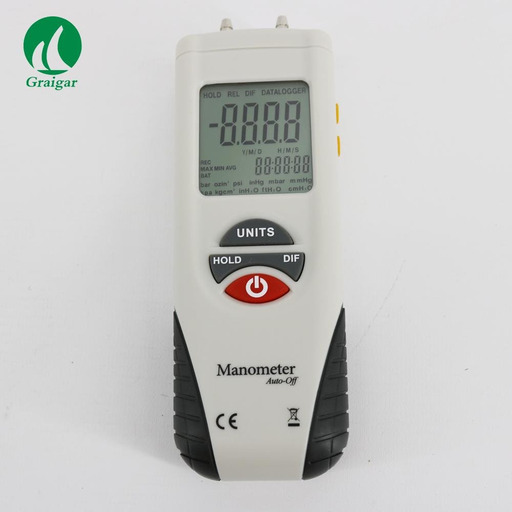 HT-1895 Digital Manometer Differential Air Pressure Meter Gauge 4