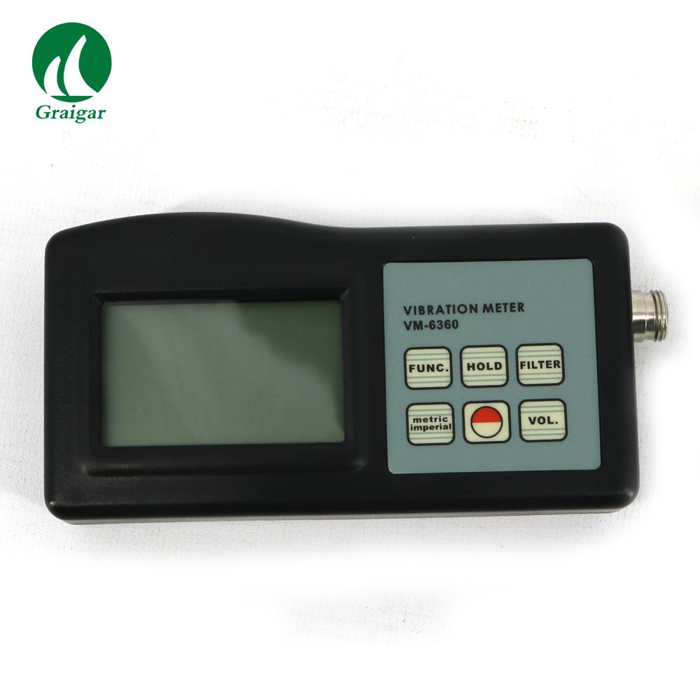 Digital Vibration Meter Tester VM-6360 With RS232 Software Cable Vibrator VM6360 4