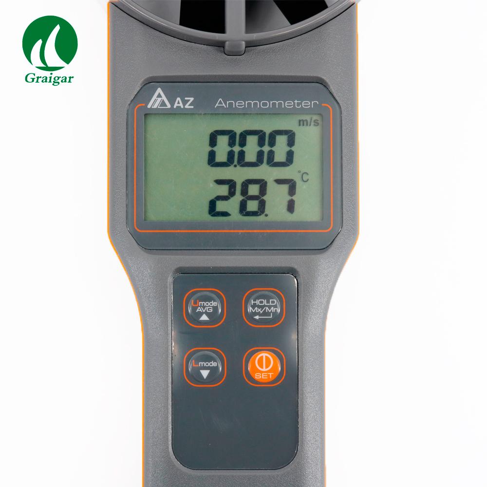 AZ8919 Digital Anemometer CO2 Air Quality Detector Wind Speed Meter 3