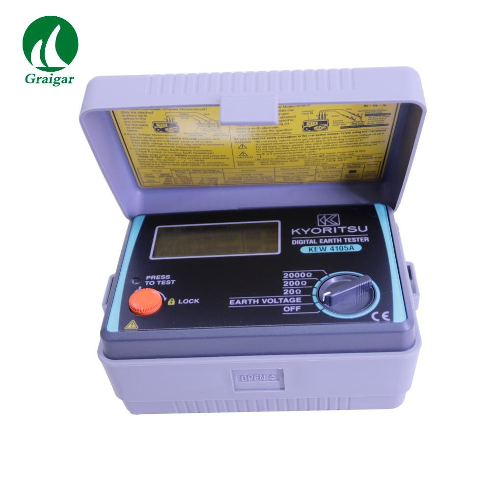 KYORITSU KEW4105A-H Digital Earth Resistance Tester Multimeter 0-20Ω/200Ω/2000Ω  7