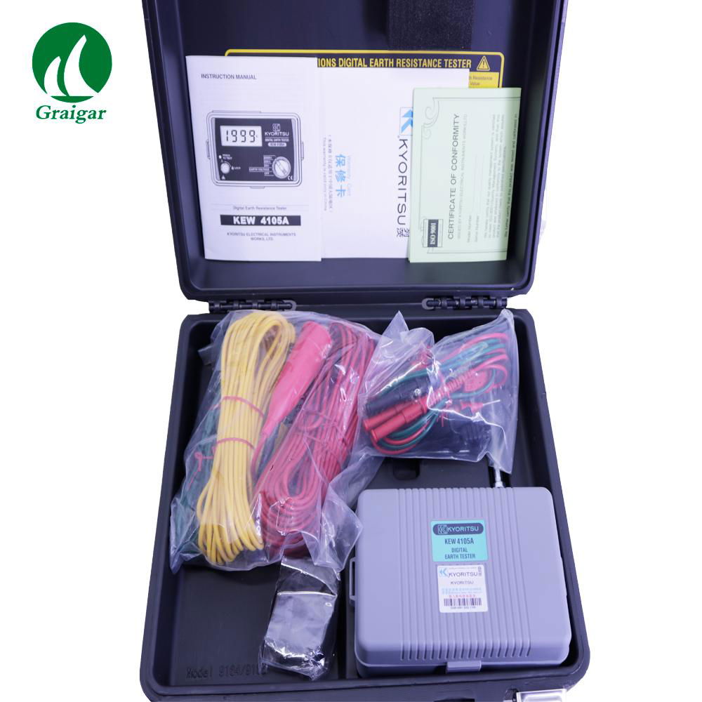 KYORITSU KEW4105A-H Digital Earth Resistance Tester Multimeter 0-20Ω/200Ω/2000Ω  3