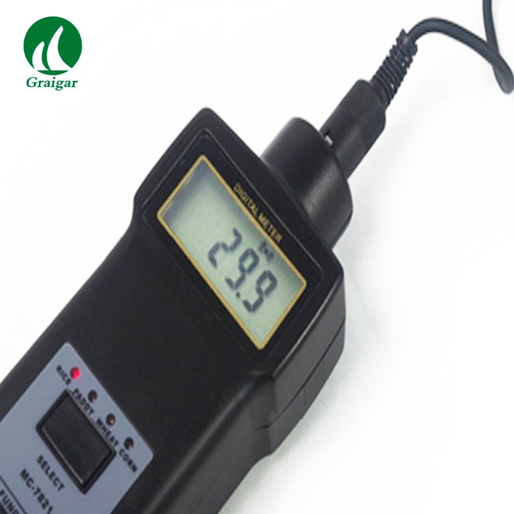 NEW Grain Moisture Meter MC7821 Temperature Meter MC-7821 (8-20%) Resolution:0.1 2