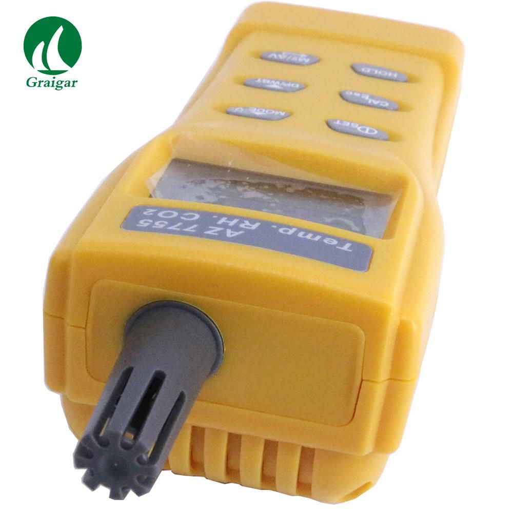 AZ7755 Carbon Dioxide Detector CO2 Gas Detector Temperature And Humidity Meter 2