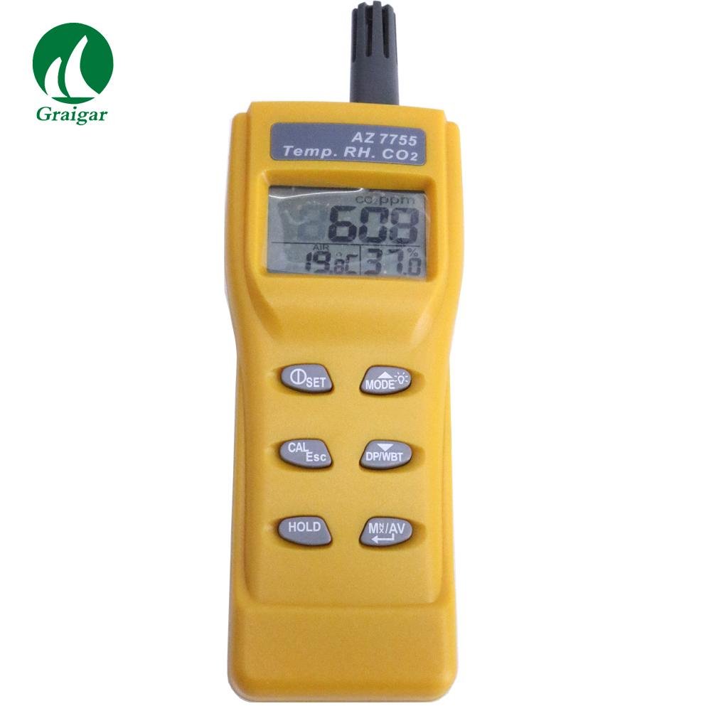 AZ7755 Carbon Dioxide Detector CO2 Gas Detector Temperature And Humidity Meter 9