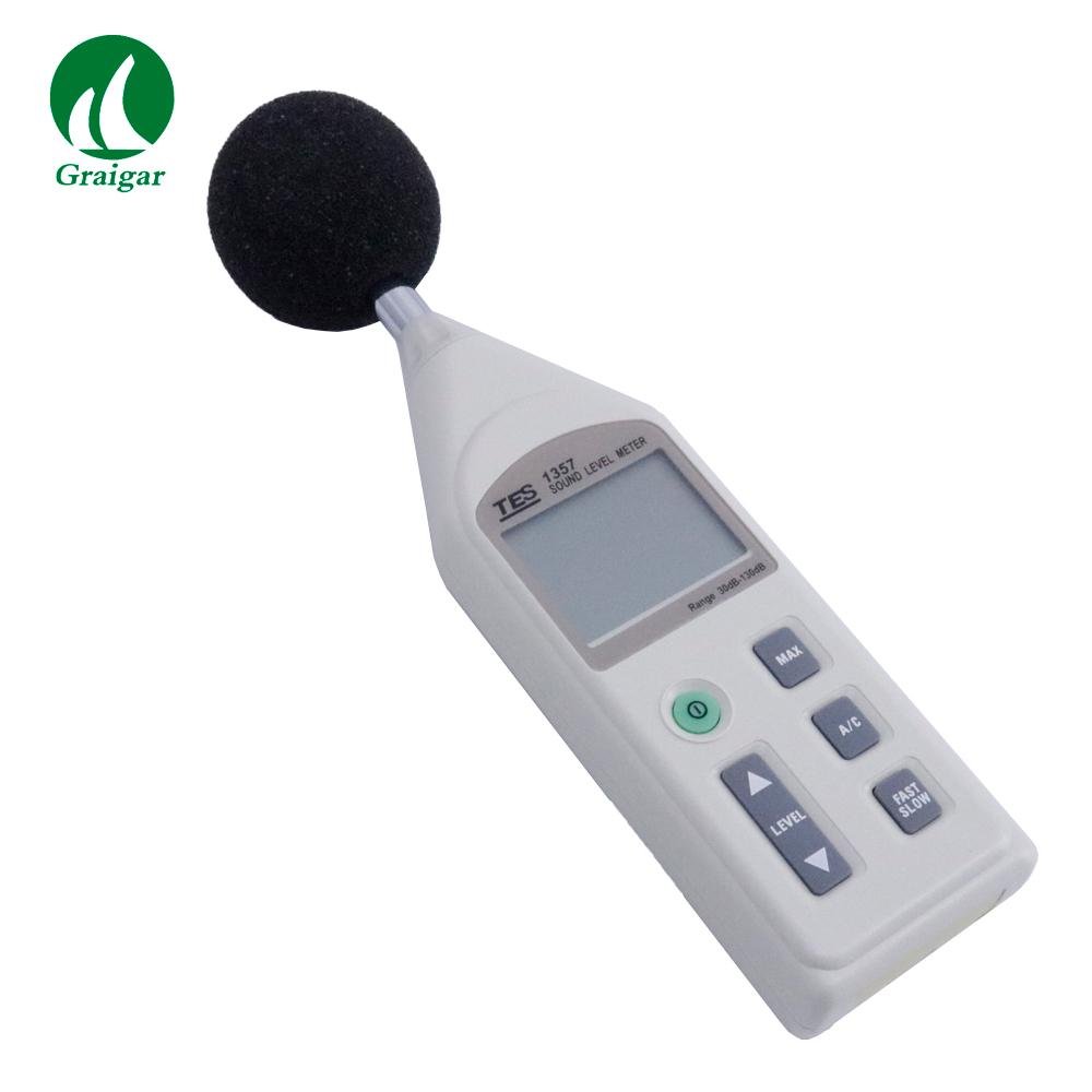 TES-1357 Precision Sound Level Meter Frequency Range 31.5 Hz to 8KHz,30 to 130dB 5