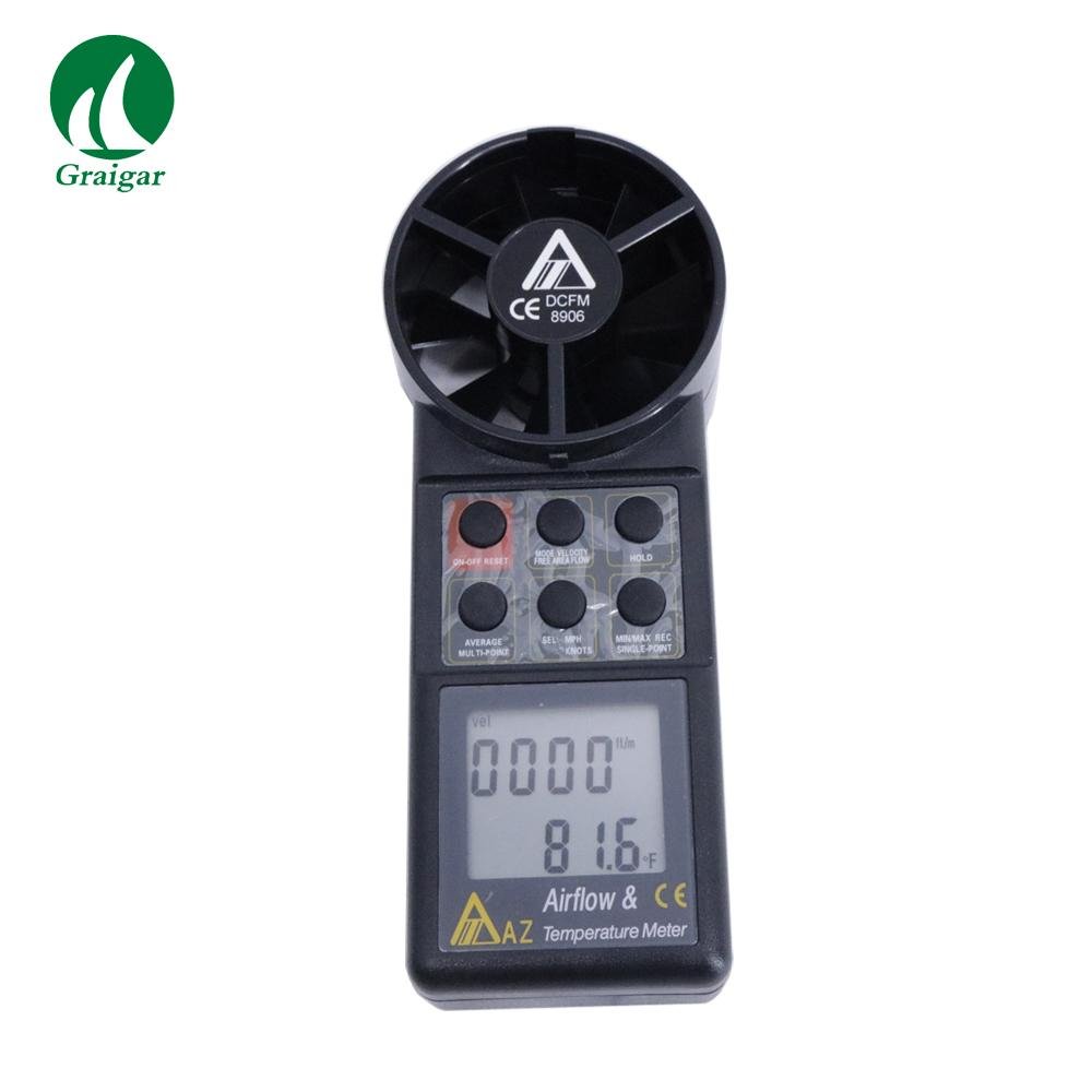 AZ8906 Digital Anemometer Air Flow Tester Wind Speed Tester Temperature Meter