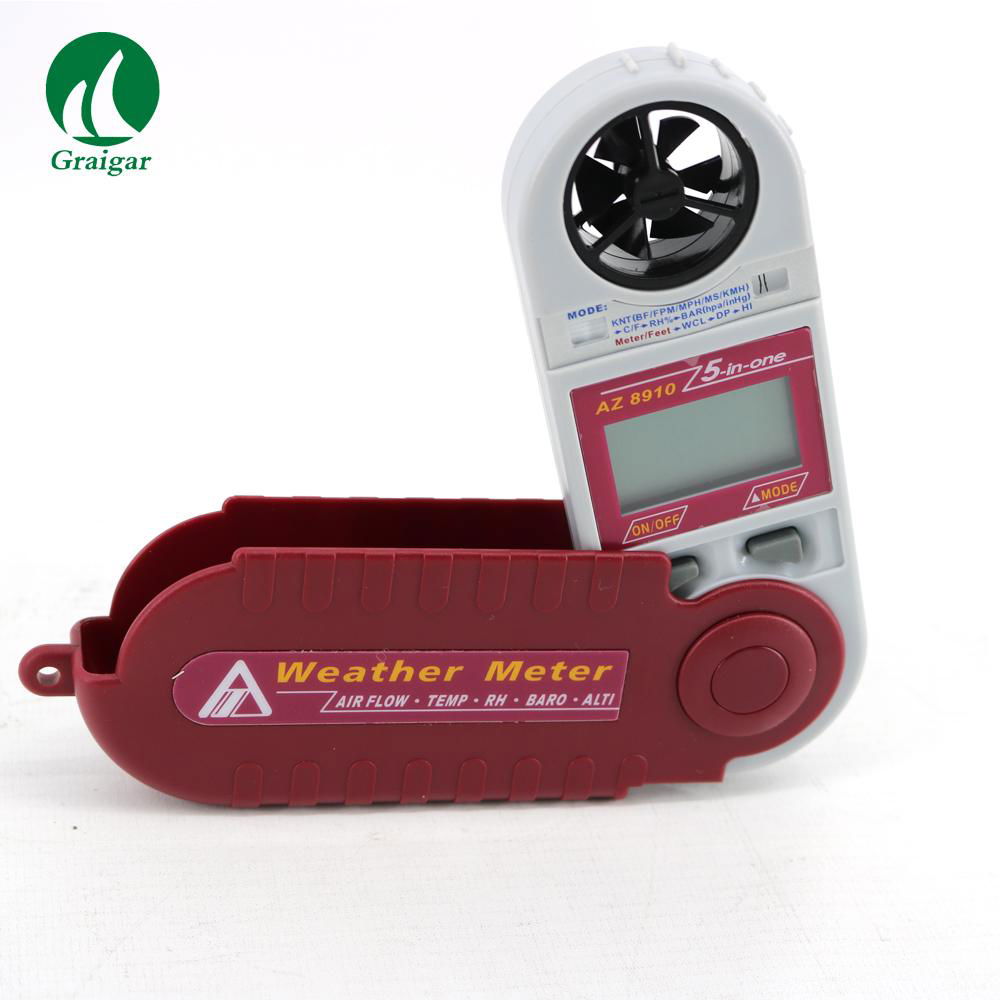 AZ8910 Air Meter Pocket Barometric Anemometer Air Flow Humidity Meter