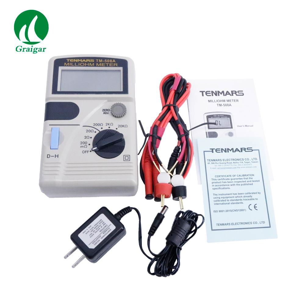 tenmars TM-508A High Sensitive Digital Resistance Meter Milliohm Meter TM508A 2