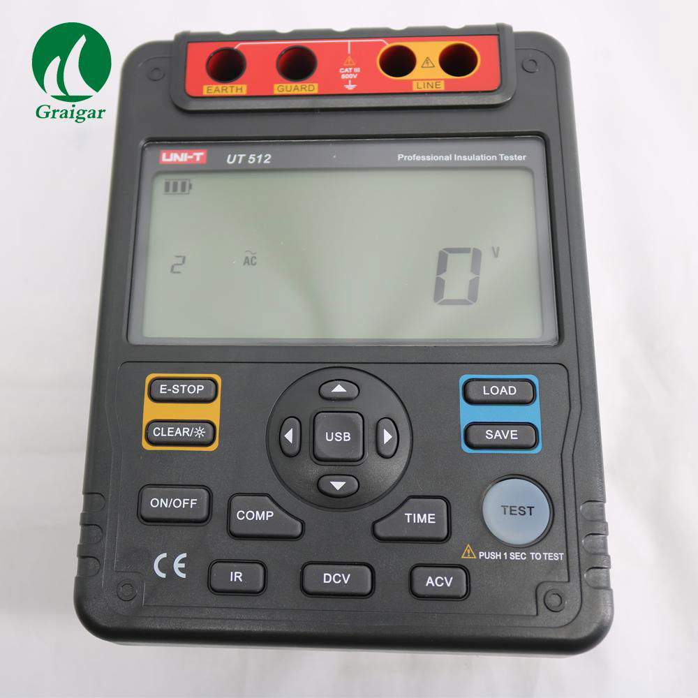 UNI-T UT512 insulation resistance tester digital megohmmeter AC DC voltmeter 4