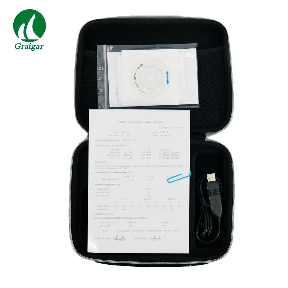 Portable Glossmeter Digital Gloss Meter MG6-F2 With Memory Incidence Angle 60 4