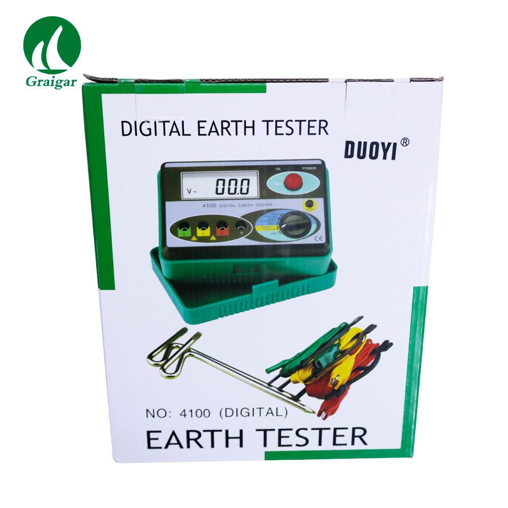 DY4100 Digital Resistance Tester Earth Ground Meter Multimeter Inspection Tool 3