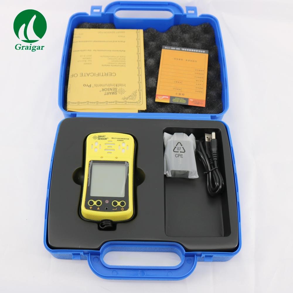 AS8900 Gas Quality Monitor Detector Oxygen O2 Hydrothion H2S Carbon Monoxide 3