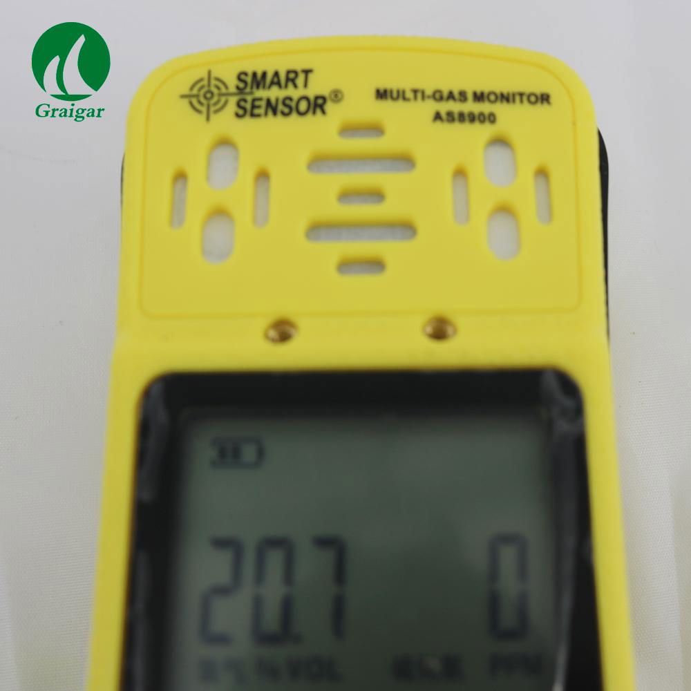 AS8900 Gas Quality Monitor Detector Oxygen O2 Hydrothion H2S Carbon Monoxide 2