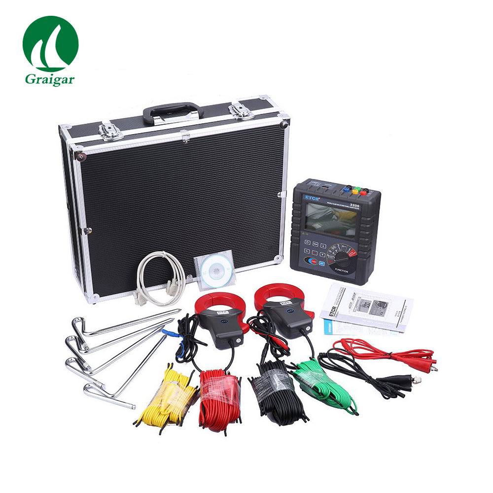 ETCR3200 Double Clamp Grounding Resistance Tester Design For Earth Resistance 5