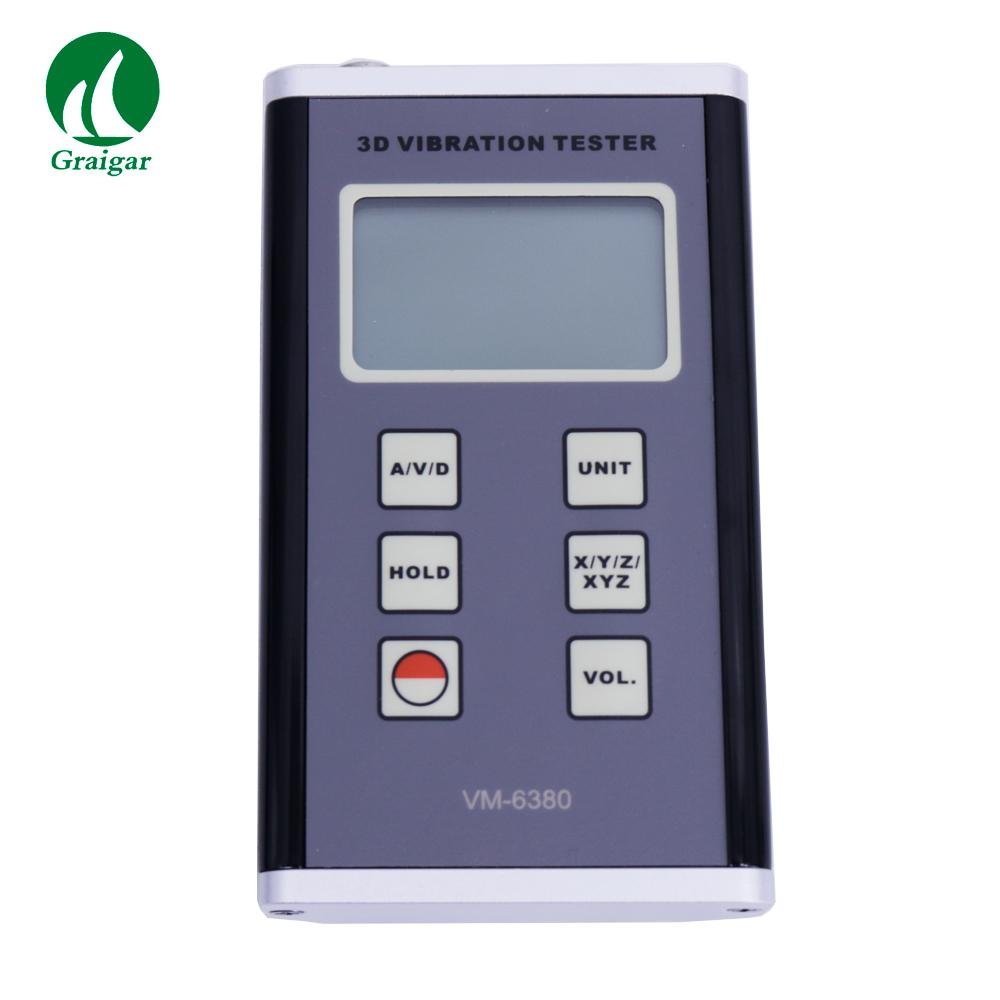 VM-6380 Digital Vibration Tester 3D VM6380 3-Axis Piezoelectric Vibrometer VM-63 4