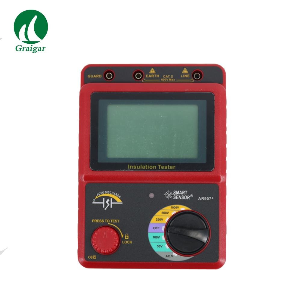 Digital Insulation Resistance Tester  Voltage meter AR907A+  AR907+ Multimeter 10