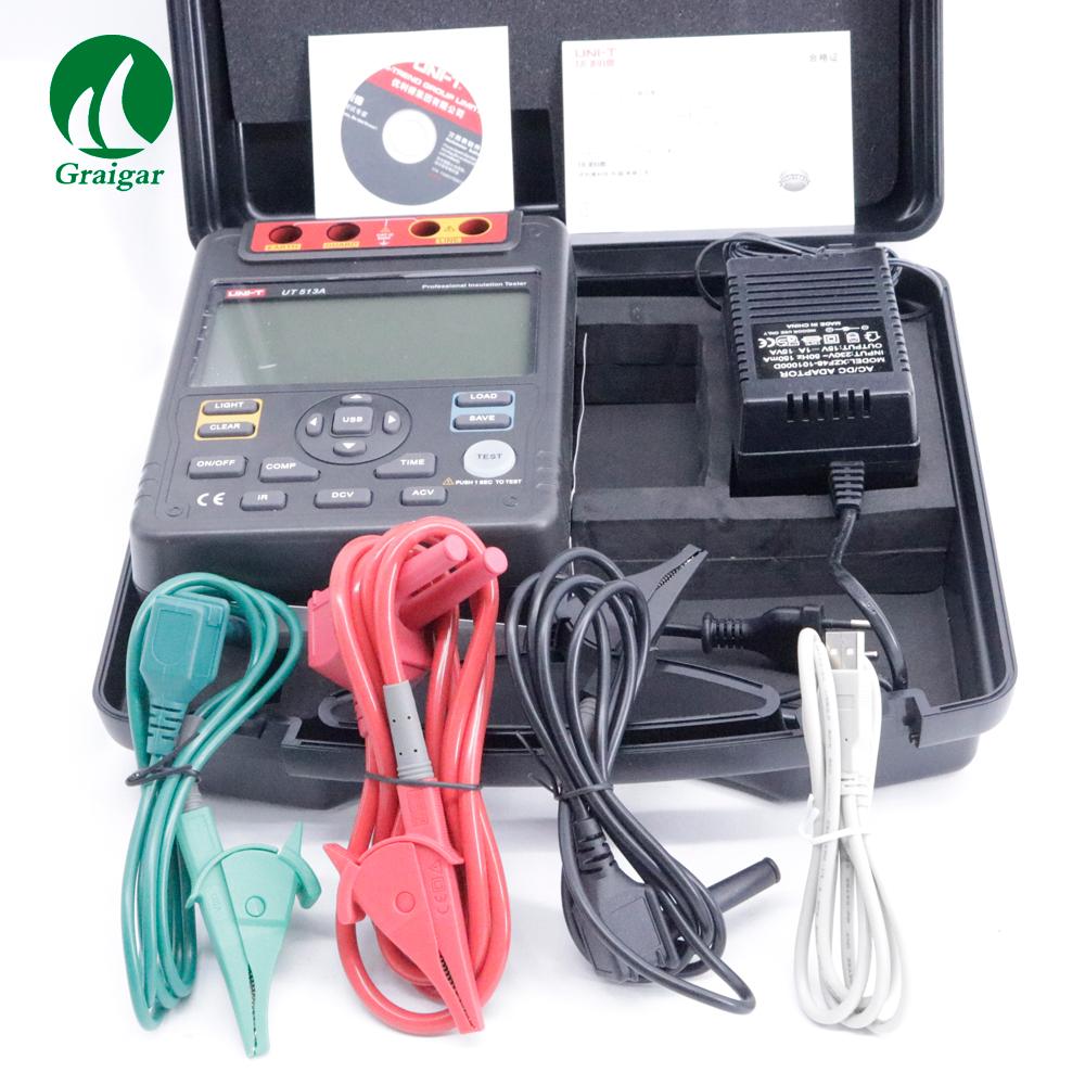 Ohm Megger Ohmmeter UNI-T UT513A Insulation Resistance Tester DAR PI Tester  2