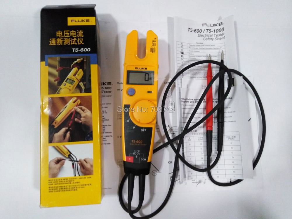 FLUKE T5-600 Clamp Meter Electrical Tester Current Check Voltage Continuity