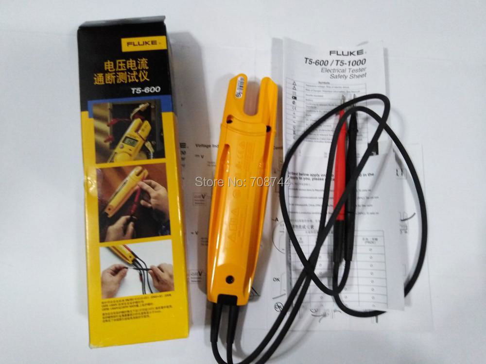 FLUKE T5-600 Clamp Meter Electrical Tester Current Check Voltage Continuity 5