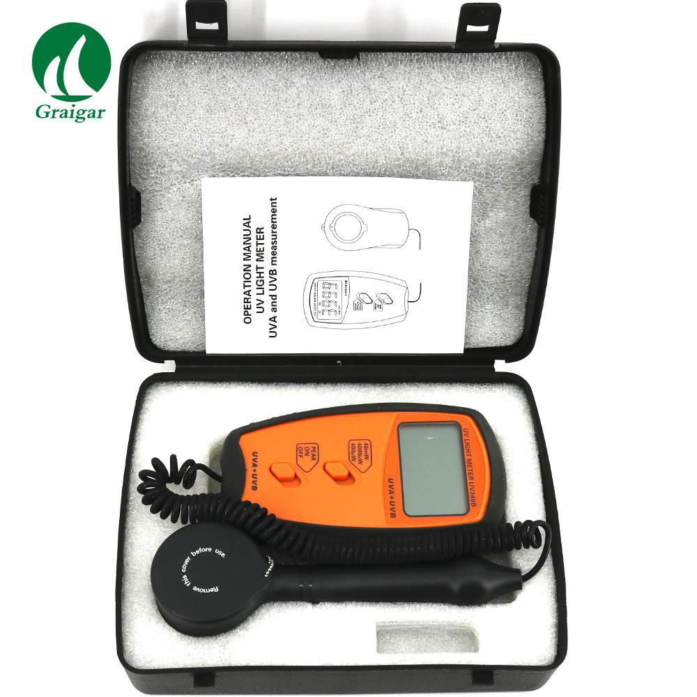 Digital UV Light Meter Handheld UVA UVB Intensity Measure Tester Luxmeter 2