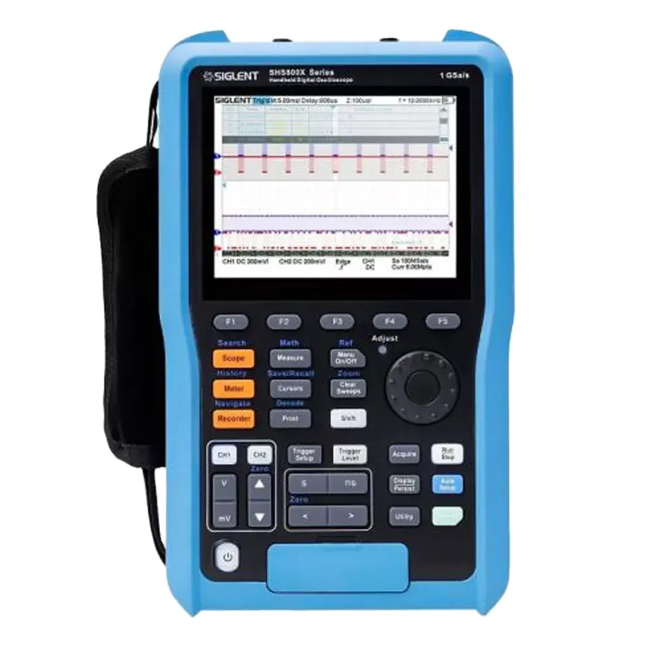 Siglent SHS820X Digital Handheld Oscilloscope 200MHz 500MSa/s 2 Channels  5