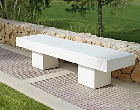GRC garden table and concrete outdoor bench 2