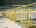 Pultruded glassfibre handrail and FRP isolation fencing