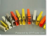 Pultruded fiberglass U channel and pultruded U profile