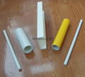 Pultruded glassfibre tube with wood grain