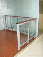 Aluminum wood handrail