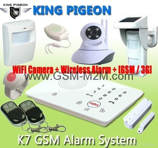 The most low price GSM  Alarm System with wifi camera  K9 2