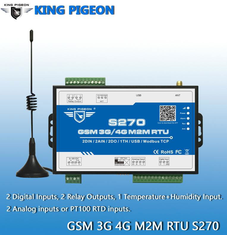 RS485 Serial Port to SMS Gateway Cellular GSM 3G Modem M2M RTU S272 2
