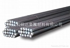 Black surface of stainless steel rods 