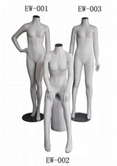 female headless mannequin with white matte color