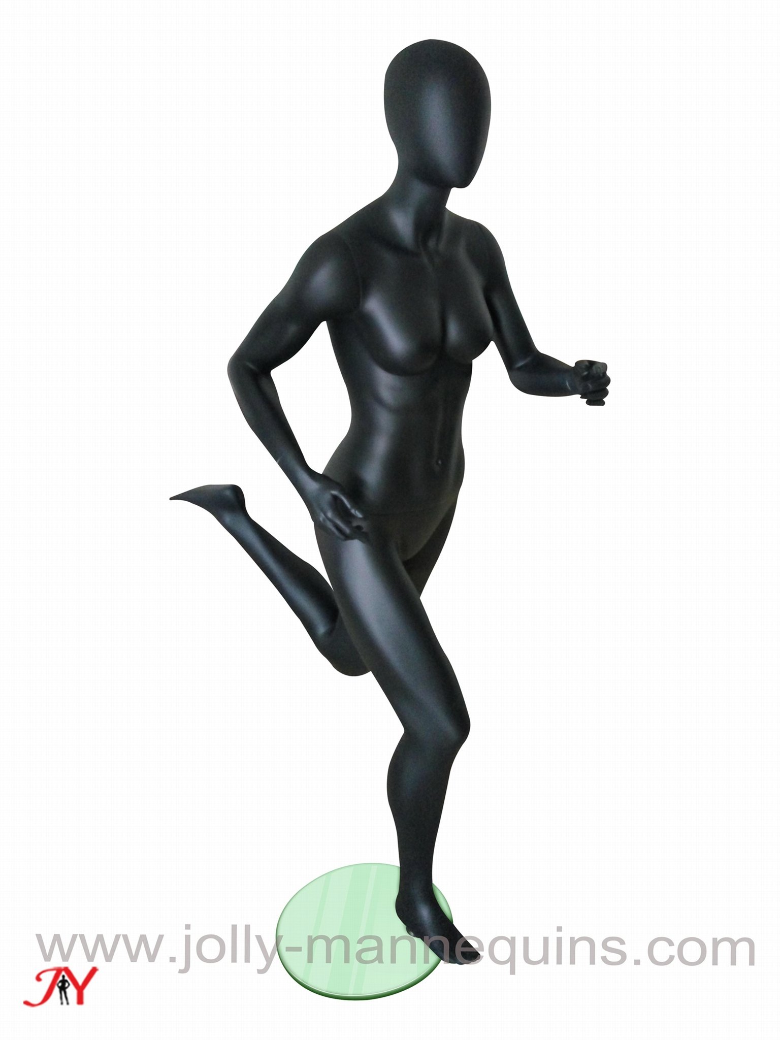 Jolly mannequins-female running mannequins black matte sport mannequins