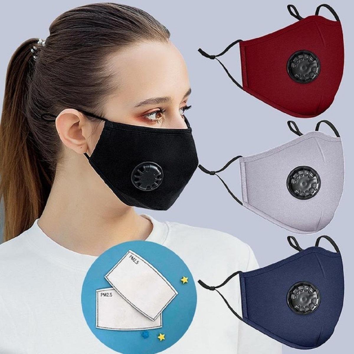 Cotton mask PM2.5 filter washable threedimensional adult sunscreen mask breathab