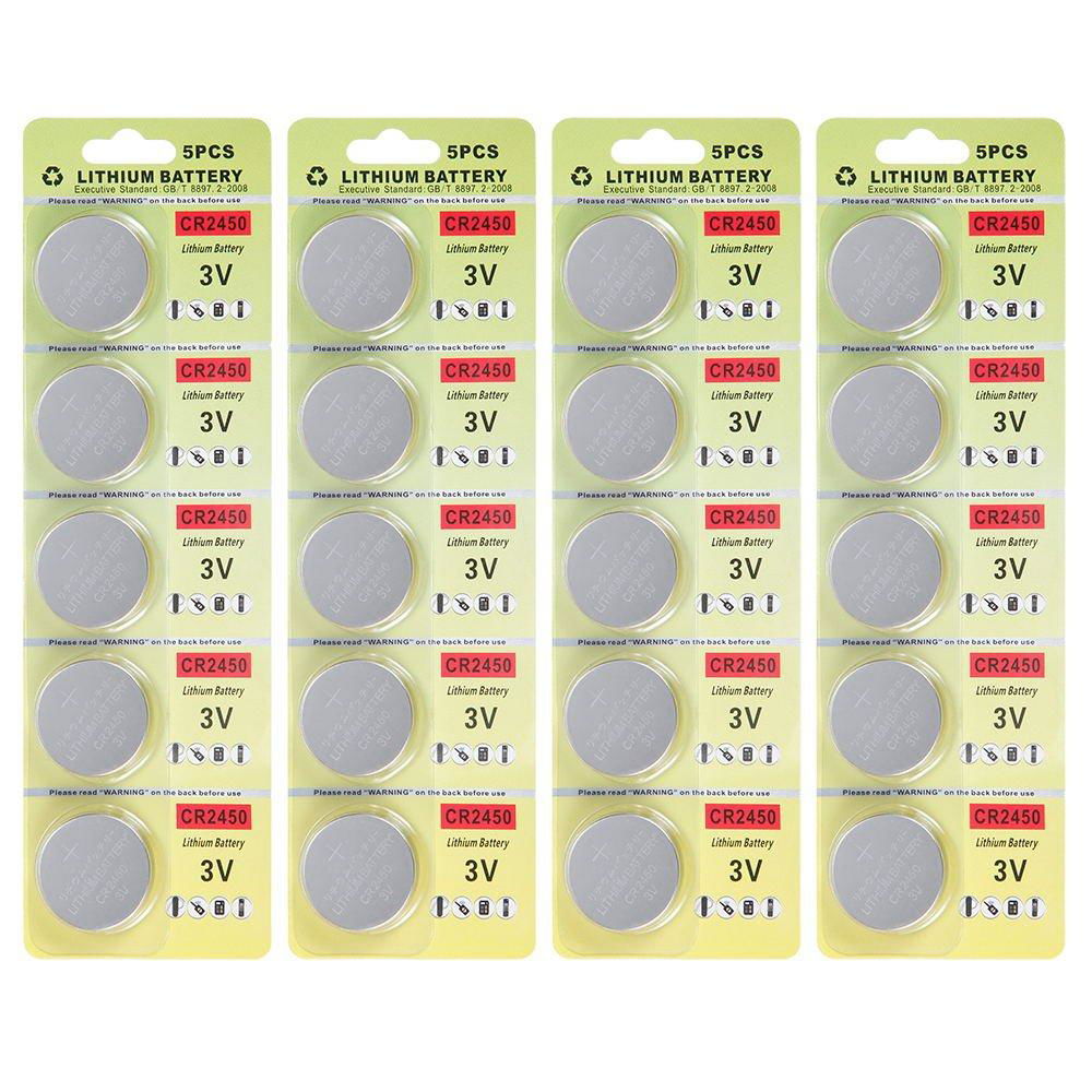 Fortune CR2450 3V Lithium Battery,Electronic Button Cell batteries 20pcs