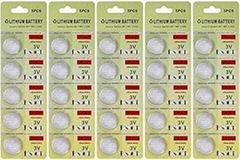 Fortune CR2025 Button Cell 3V Lithium Button Cells CR 2025 Battery Pack of 25