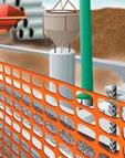 extruded orange barrier warning fence