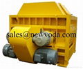 Twin-shaft concrete mixer