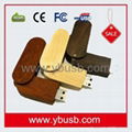 swivel wooden usb Flash Drive