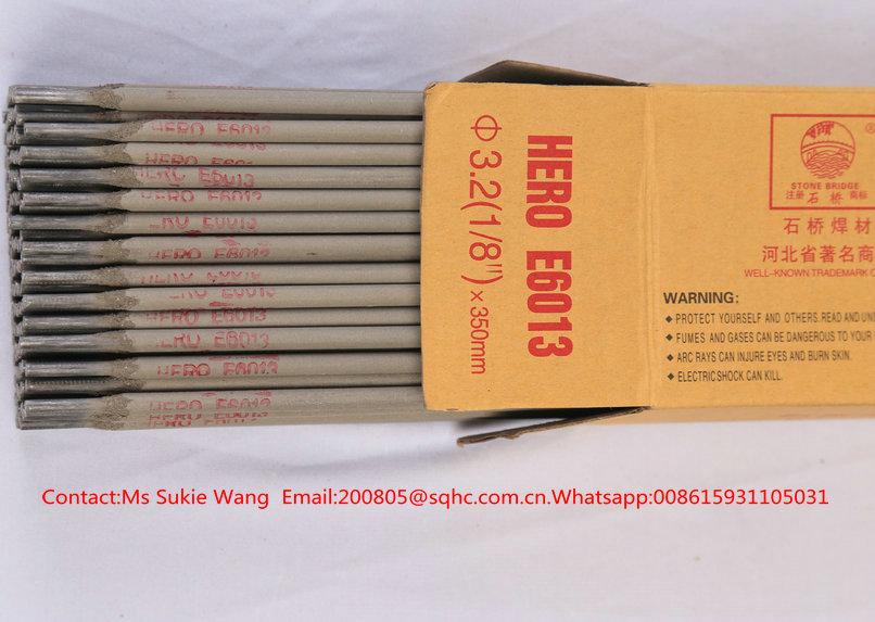 Stone bridge brand welding electrodes hero e6013. welding rods China