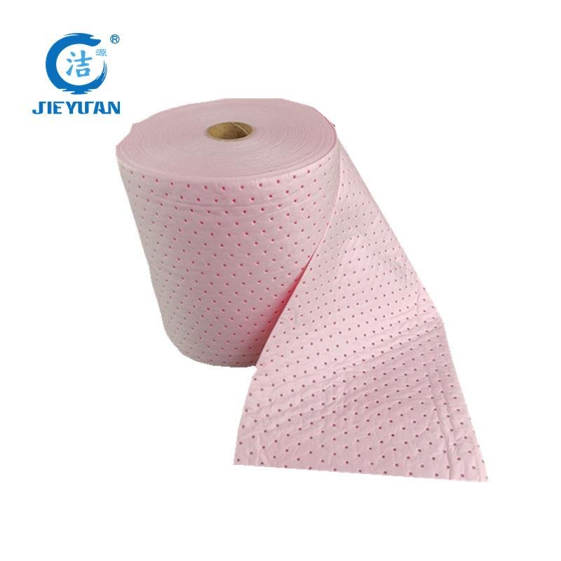 Pink 2MM thick 38CM wide 90M long chemical universal absorbent cotton 1