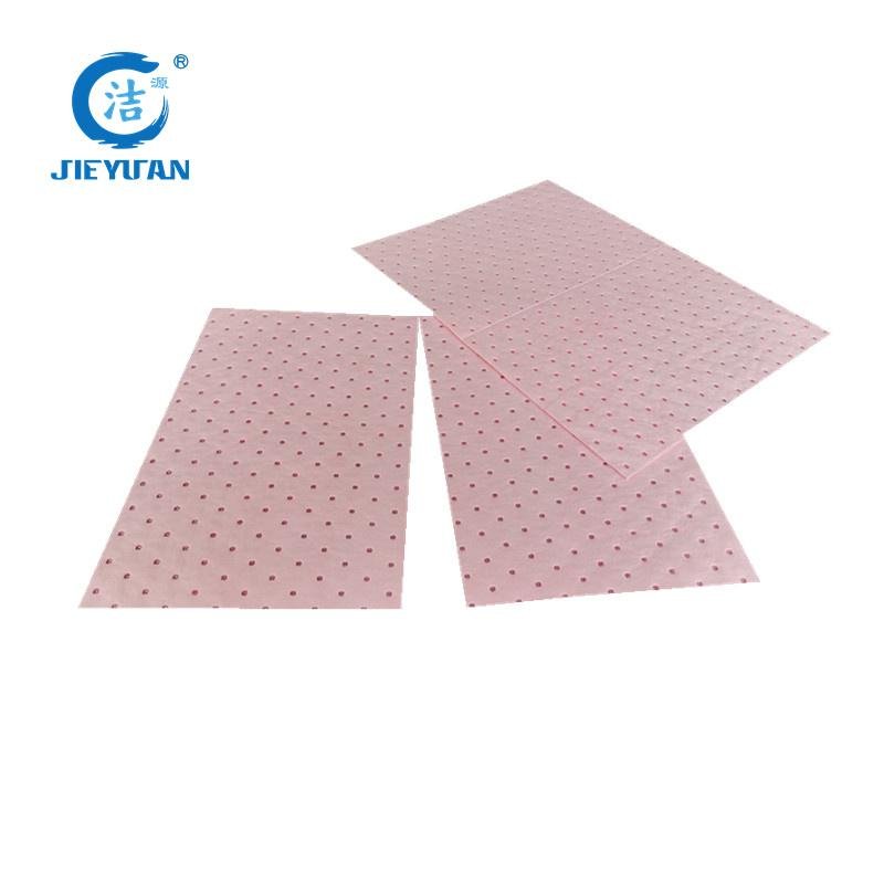 Pink 4MM thick save chemical acid liquid universal type adsorption sheet 8
