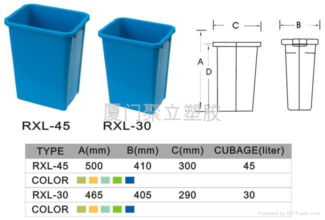 廈門龍岩漳州塑料垃圾桶  龍岩環衛垃圾桶 5